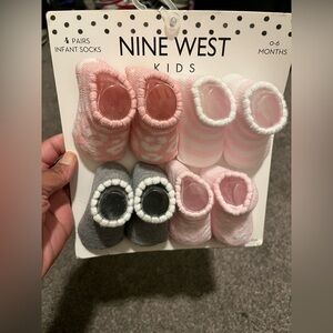 Nine West Kids Pink and Gray Socks Set